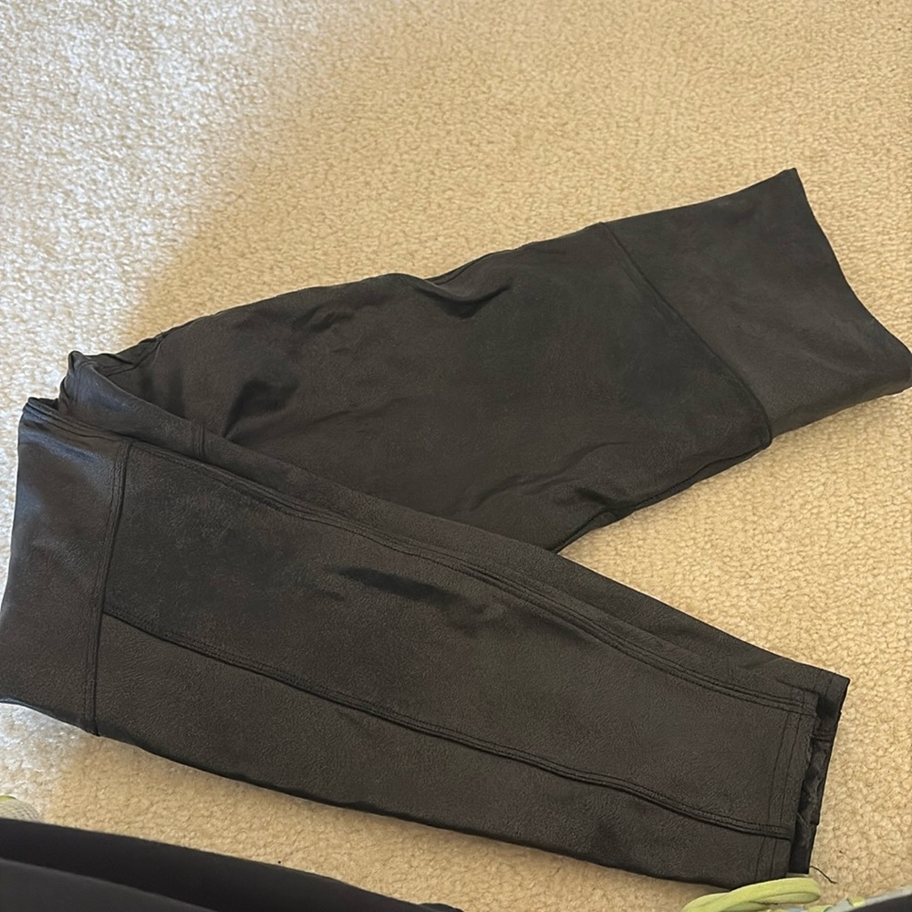 Spanx Faux Leather Moto Leggings